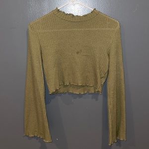 shein long sleeve crop top, size small.